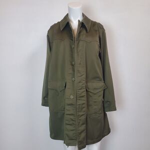Vintage 80s Green Distressed Military Jacket